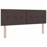 vidaXL Lit à ressorts avec matelas Marron foncé 140 x 200 cm tissu