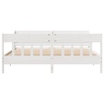 vidaXL Cadre de lit sans matelas blanc 200x200 cm bois massif de pin