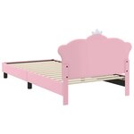vidaXL Cadre de lit pour enfants avec tête de lit Rose 80 x 200 cm PU