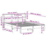 vidaXL Cadre de lit sans matelas 140x200 cm bois massif de pin