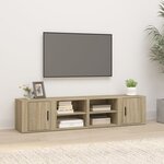 vidaXL Meubles TV 2 Pièces Chêne sonoma 80x31 5x36 cm Bois d'ingénierie