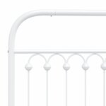 vidaXL Cadre de lit métal sans matelas et tête de lit blanc 183x213 cm