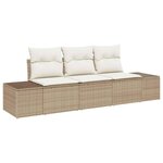 vidaXL Ensemble de canapé de jardin avec coussin 3 Pièces Beige et crème