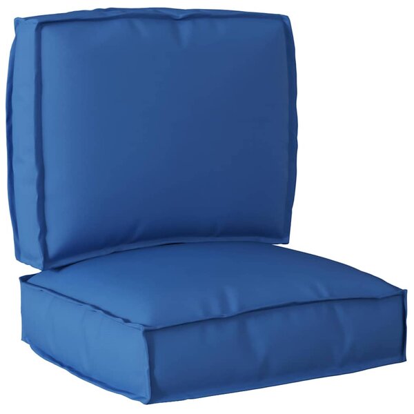 vidaXL Set de coussins de palette 2 Pièces Bleu royal 50 x 50 x 12 cm