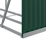 vidaXL Porte-bûches vert 180x45x100 cm acier galvanisé