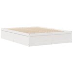 vidaXL Cadre de lit sans matelas blanc 140x200 cm bois de pin massif