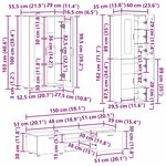 vidaXL Ensemble meuble TV avec tiroir FLORIN Noir Bois d'ingénierie
