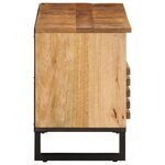 vidaXL Meuble TV 100x34x46 cm bois massif de manguier brut