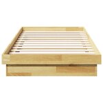 vidaXL Cadre de lit sans matelas 80x200 cm bois massif de chêne