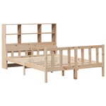 vidaXL Lit bibliothèque sans matelas 160x200 cm bois massif de pin