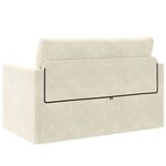 vidaXL Canapé-Lit 110cm Crème Velours