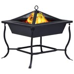 vidaXL Foyer Noir 42x42x45 cm Acier