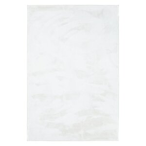 Tapis blanc doux 160x230 poils courts antidérapant