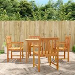 vidaXL Ensemble à manger de jardin 5 Pièces Bois d'acacia solide