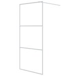 vidaXL Paroi de douche Blanc 90x195 cm Verre ESG transparent