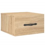 vidaXL Table de chevet murale chêne sonoma 35x35x20 cm