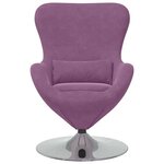 vidaXL Fauteuil œuf Violet 63 x 73 x 90 cm Velours