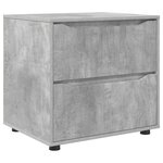 vidaXL Armoire de rangement Gris béton 60 x 48 x 57 cm