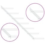 vidaXL Casier à vin mural pour 7 bouteilles Blanc Fer