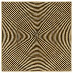 vidaXL Tapis Naturel et Noir 160 x 160 cm Jute