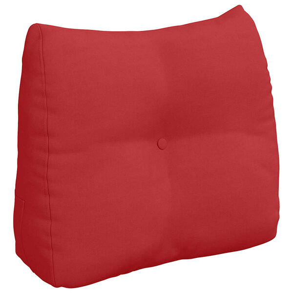 vidaXL Coussin de Dos Rouge 60 x 24 x 50 cm tissu