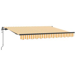 vidaXL Auvent Rétractable Jaune 250 x 200 cm tissu