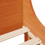 vidaXL Cadre de lit sans matelas cire marron 100x200cm bois pin massif