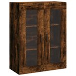 vidaXL Buffet haut Chêne fumé 69 5x34x180 cm Bois d'ingénierie