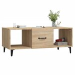 vidaXL Table basse Chêne sonoma 102x50x40 cm Bois d'ingénierie