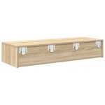 vidaXL Étagère murale avec tiroirs chêne sonoma bois d'ingénierie