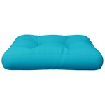 vidaXL Coussin de palette turquoise 50x50x12 cm tissu