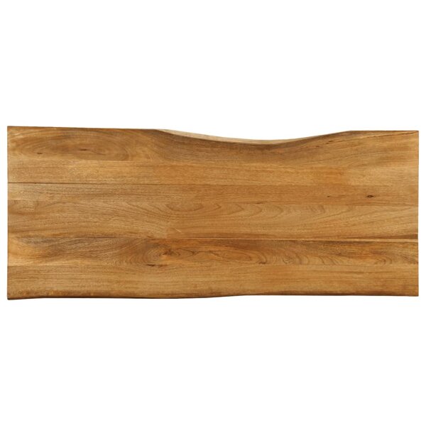 vidaXL Dessus de table 140x60x2 5 cm bord vivant bois massif manguier