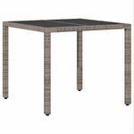 vidaXL Ensemble de salle à manger pour jardin 3 Pièces Gris Poly rotin