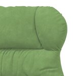 vidaXL Fauteuil Relaxant en Velours Vert Clair