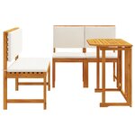 vidaXL Ensemble de salle à manger de jardin 4 pièces en bois d'acacia massif
