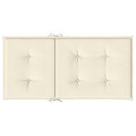 vidaXL Coussins de chaise de jardin à dossier bas lot de 4 crème