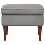 vidaXL Pouf Gris clair 55 x 35 x 41 cm Velours