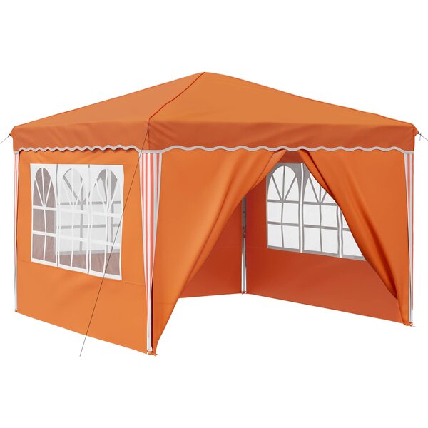 vidaXL Tente de fête pop-up 288 x 288 x 245 cm Orange Tissu Oxford