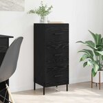 vidaXL Buffet Chêne noir 34 x 34 5 x 90 cm Bois d'ingénierie