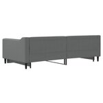 vidaXL Lit de jour avec gigogne sans matelas gris foncé 100x200 cm