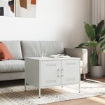 vidaXL Table basse blanc 68x50x50 5 cm acier
