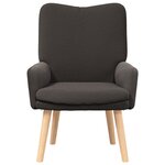 Chaise Relaxante vidaXL Gris Foncé Tissu en Laine Bouclée