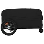 vidaXL Remorque de vélo noir 45 kg fer