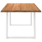 vidaXL Table à manger marron clair 180x100x74 cm bois de chêne massif