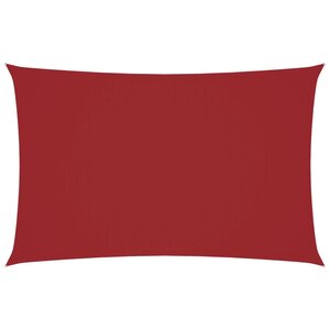 vidaXL Voile de parasol tissu oxford rectangulaire 2 5x5 m rouge