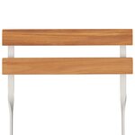 vidaXL Chaises de bistrot pliantes lot de 6 Bois d'acacia solide acier