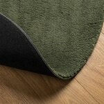 vidaXL Tapis HUARTE à poils courts doux et lavable vert forêt Ø 80 cm