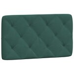 vidaXL Coussin de tête de lit vert foncé 90 cm velours