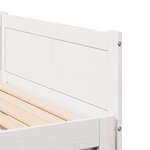 vidaXL Lit Pull-out de Jour Blanc 180 x 200 cm Bois massif en pin