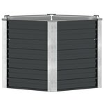 vidaXL Lit surélevé de jardin Anthracite 129x129x77 cm Acier galvanisé